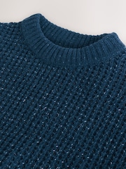 Indigo Blue Utility Knitted Crew Neck Jumper (3-16yrs) - Image 7 of 9