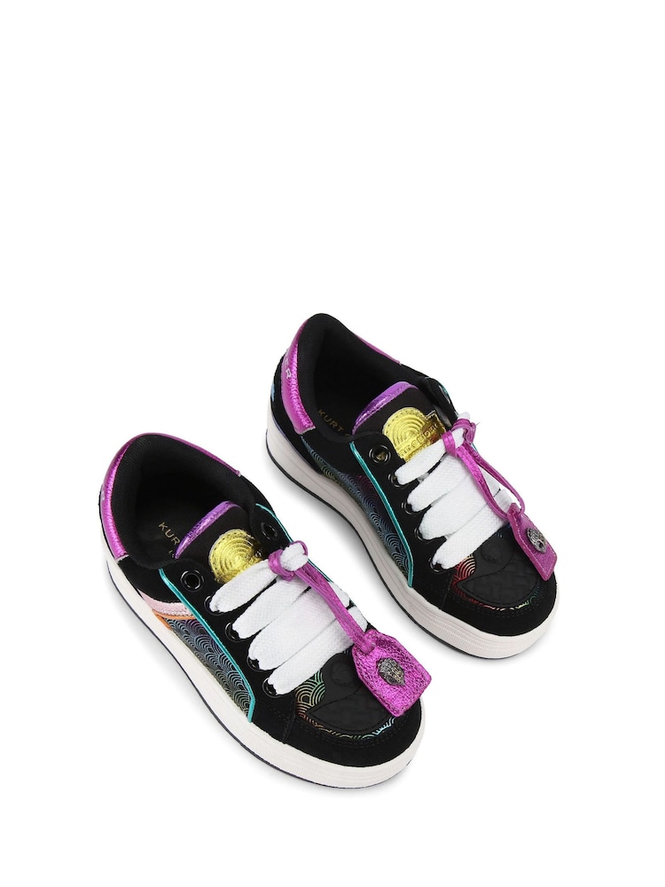 Kurt Geiger London Junior Mini Southbank Tag Black Trainers - Image 2 of 4