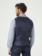 Skopes Grey Tailored Fit Tweed Effect Ingram Waistcoat - Image 2 of 4