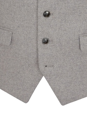 Skopes Grey Tailored Fit Tweed Effect Ingram Waistcoat - Image 4 of 4
