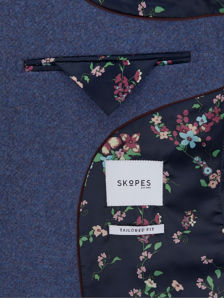 Синій - Skopes приталений куртка Fit Tweed Effect Ingram - Image 6 of 6