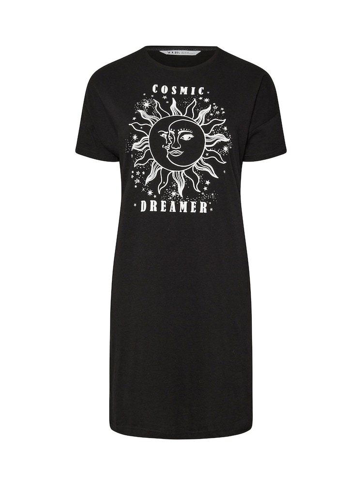 Moon Boohoo Star Pyjamas Buy Yours Curve Black Cosmic Dreamer