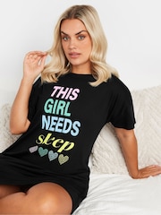 Pack de 2 camisones para dormir de 100% algodón Girl Needs de Yours Curve - Imagen 5 de 8