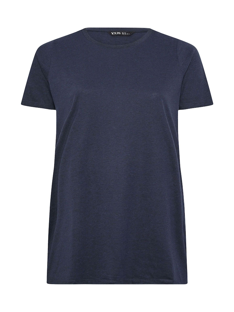 Yours Curve Blue Core Short Sleeve T-Shirts 5 Pack - Image 7 of 10