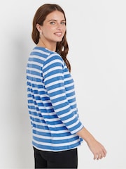 M&Co Stripe & Animal Print Crew Neck Tops 3 Pack - Image 4 of 9