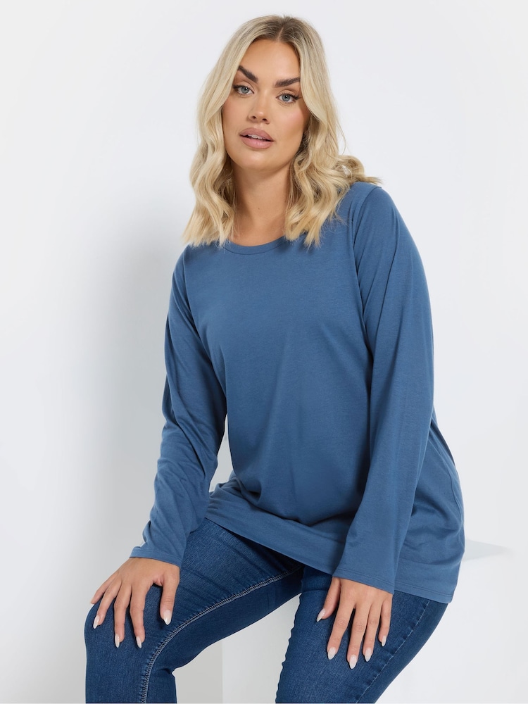 Yours Curve Grey Core Long Sleeve T-Shirts 3 Pack - Image 2 of 6