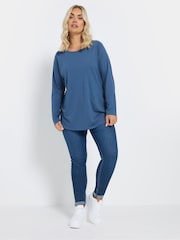 Yours Curve Grey Core Long Sleeve T-Shirts 3 Pack - Image 3 of 6