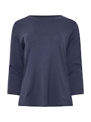 M&Co Green & White Ditsy Floral & Plain Tops Tops 3 Pack - Image 7 of 9