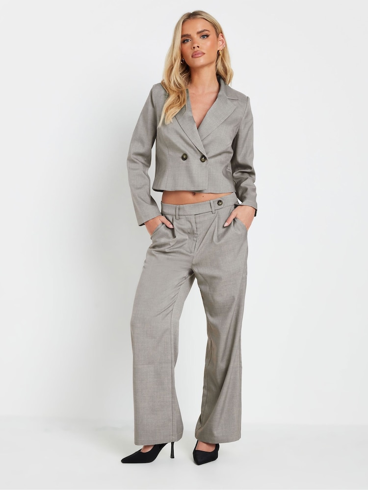 PixieGirl Petite Grey 2 Buttoned Short Jacket - Image 1 of 6 PixieGirl Petite Grey 2 Buttoned Short Jacket - Image 1 of 6