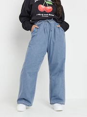 Yours Curve Blue Denim 100% Cotton Jeans - Image 1 of 5