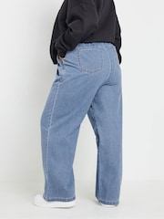 Yours Curve Blue Denim 100% Cotton Jeans - Image 3 of 5