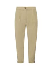 PixieGirl Petite Natural Barrel Button Cuffed Trousers - Image 5 of 5
