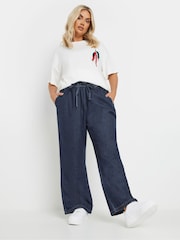 Yours Curve Blue Denim 100% Cotton Jeans - Image 2 of 5