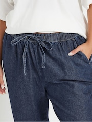 Yours Curve Blue Denim 100% Cotton Jeans - Image 4 of 5