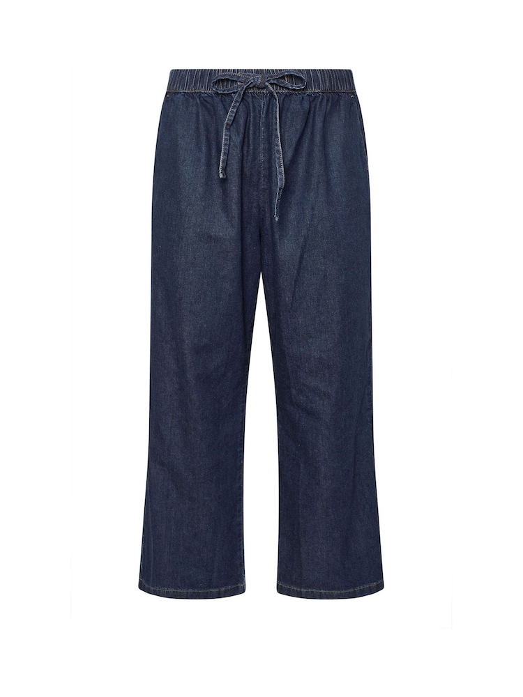 Yours Curve Blue Denim 100% Cotton Jeans - Image 5 of 5