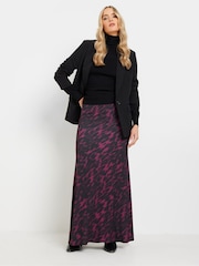 Long Tall Sally Burgundy Red Animal Print Maxi Skirt - Image 1 of 5