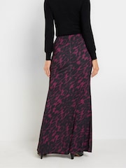 Long Tall Sally Burgundy Red Animal Print Maxi Skirt - Image 3 of 5