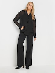 Long Tall Sally Black Georgette Sheer Shirt - Image 2 of 5