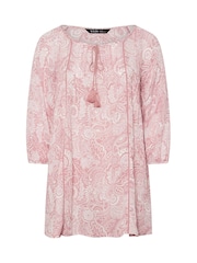 Yours Curve Pink Tie Front Top - Image 6 of 6