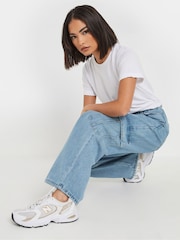 PixieGirl Petite Blue Denim Utility 100% Cotton Jeans - Image 1 of 5