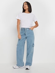 PixieGirl Petite Blue Denim Utility 100% Cotton Jeans - Image 2 of 5