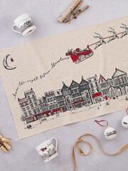 Victoria Eggs Red Santas Sleigh Christmas Tea Towels Set of 2 - Image 1 of 3