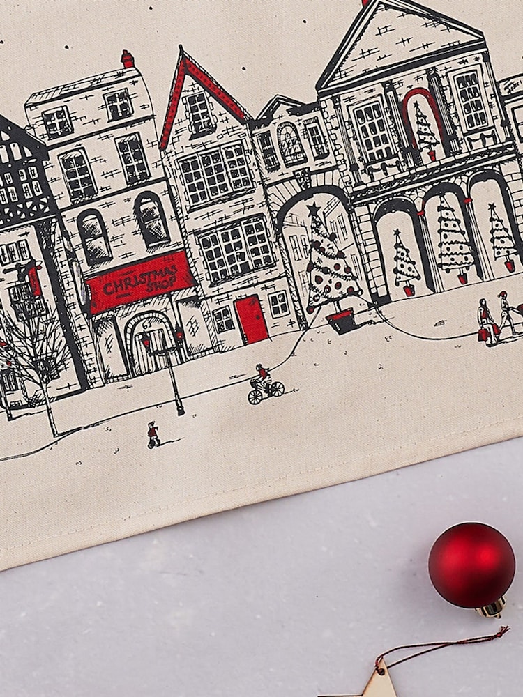 Victoria Eggs Red Santas Sleigh Christmas Tea Towels Set of 2 - Image 2 of 3