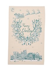 Victoria Eggs Teal Night Before Christmas Set of 2 Tea Towels - Image 3 of 3