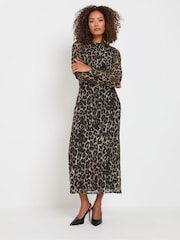 M&Co Midikleid aus Netzstoff mit Leoparden-Print - Bild 1 von 5
