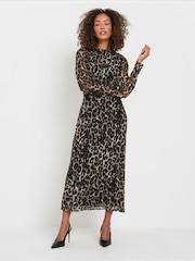 M&Co Midikleid aus Netzstoff mit Leoparden-Print - Bild 3 von 5