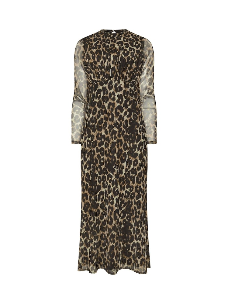 M&Co Midikleid aus Netzstoff mit Leoparden-Print - Bild 5 von 5