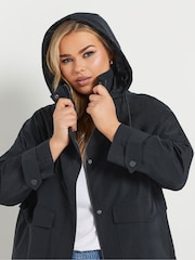 Yours Curve Blue Raglan Lightweight Jacket - Image 4 of 6