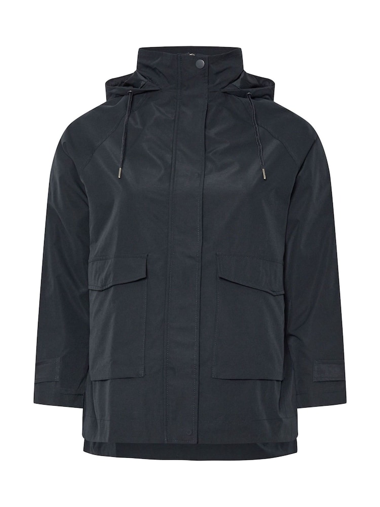 Yours Curve Blue Raglan Lightweight Jacket - Image 6 of 6