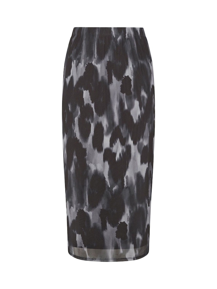 Yours Curve Grey Mesh Tube Skirt - Image 5 of 5