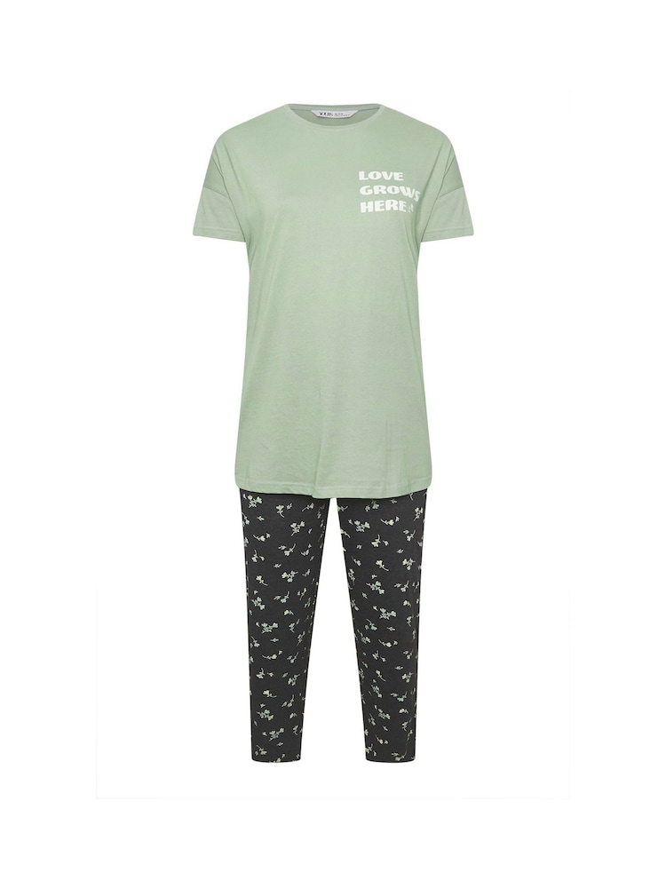 Yours Curve Love Grows Here Wide Leg Pyjamas Set - Imagen 5 de 5 Yours Curve Love Grows Here Wide Leg Pyjamas Set - Imagen 5 de 5