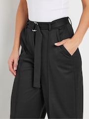 PixieGirl Petite Black Buckle Wide Leg Trousers - Image 4 of 5