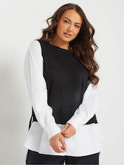 Yours Curve Black Vest Short - Image 1 of 9