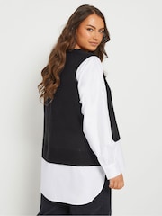 Yours Curve Black Vest Short - Image 2 of 9
