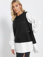 Yours Curve Black Vest Short - Image 4 of 9