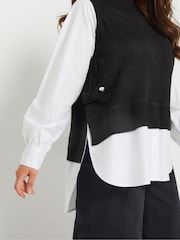 Yours Curve Black Vest Short - Image 8 of 9