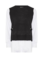 Yours Curve Black Vest Short - Image 9 of 9