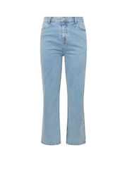 Yours Curve Blue Wide Leg Jeans - Image 5 of 5