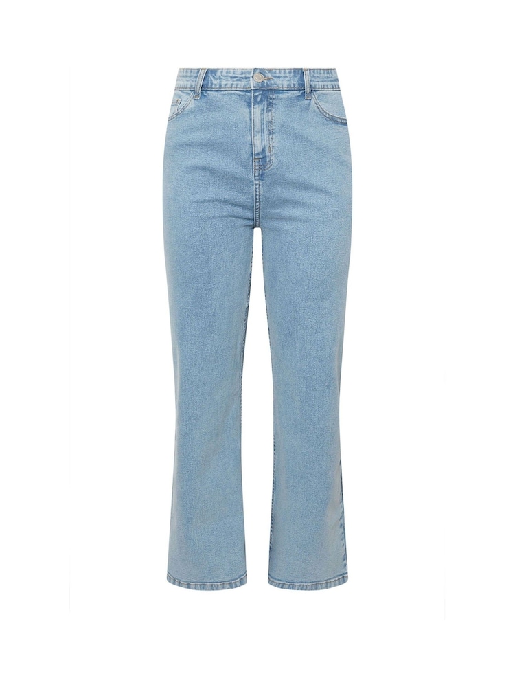 Yours Curve Blue Wide Leg Jeans - Image 5 of 5