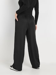 PixieGirl Petite Black Tie Waist Wide Leg Trousers - Image 3 of 5