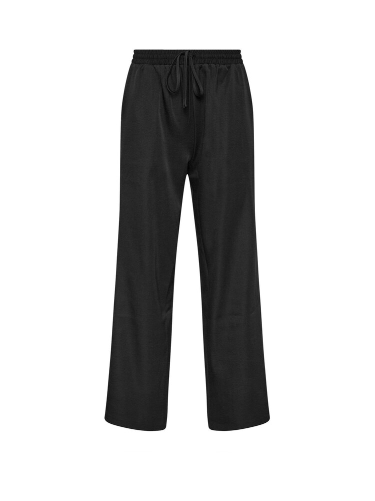 PixieGirl Petite Black Tie Waist Wide Leg Trousers - Image 5 of 5 PixieGirl Petite Black Tie Waist Wide Leg Trousers - Image 5 of 5