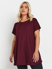 Yours Curve Red Swing Ribbed Top - Image 1 of 5