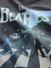 رمادي - تيشِرت واسع قطن 100% بطبعة The Beatles مُرخصة (3 - 16 سنة) - صورة 3 من 4