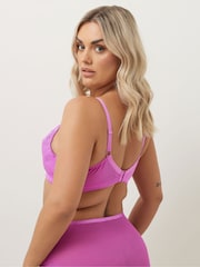 Yours Curve Pink Lace Total Support Bra - Image 3 of 10
