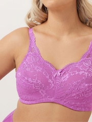 Yours Curve Pink Lace Total Support Bra - Image 4 of 10