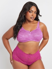 Yours Curve Pink Lace Total Support Bra - Image 6 of 10